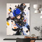 Colorful Abstract Figure Painting for Artistic Living Spaces GAB1110