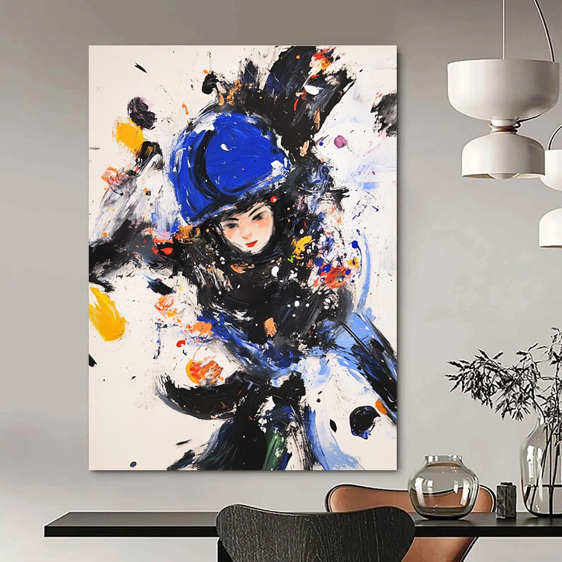 Colorful Abstract Figure Painting for Artistic Living Spaces GAB1110