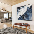 Crashing Wave Abstract Painting for Ocean - Lover’s Man Caves YHT252