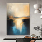 Reflective Horizon - Minimalist Landscape Abstract Painting GAB0629