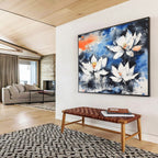 Ink - Wash Lotus Flowers Abstract Painting with Oriental Serenity ABS580