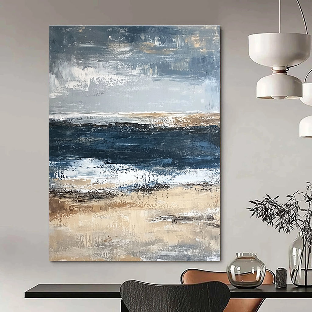 Coastal Abstract Painting for Relaxing Beach Houses GAB0804