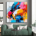 Colorful Expressive Abstract Painting with Vivid Emotions WINK596