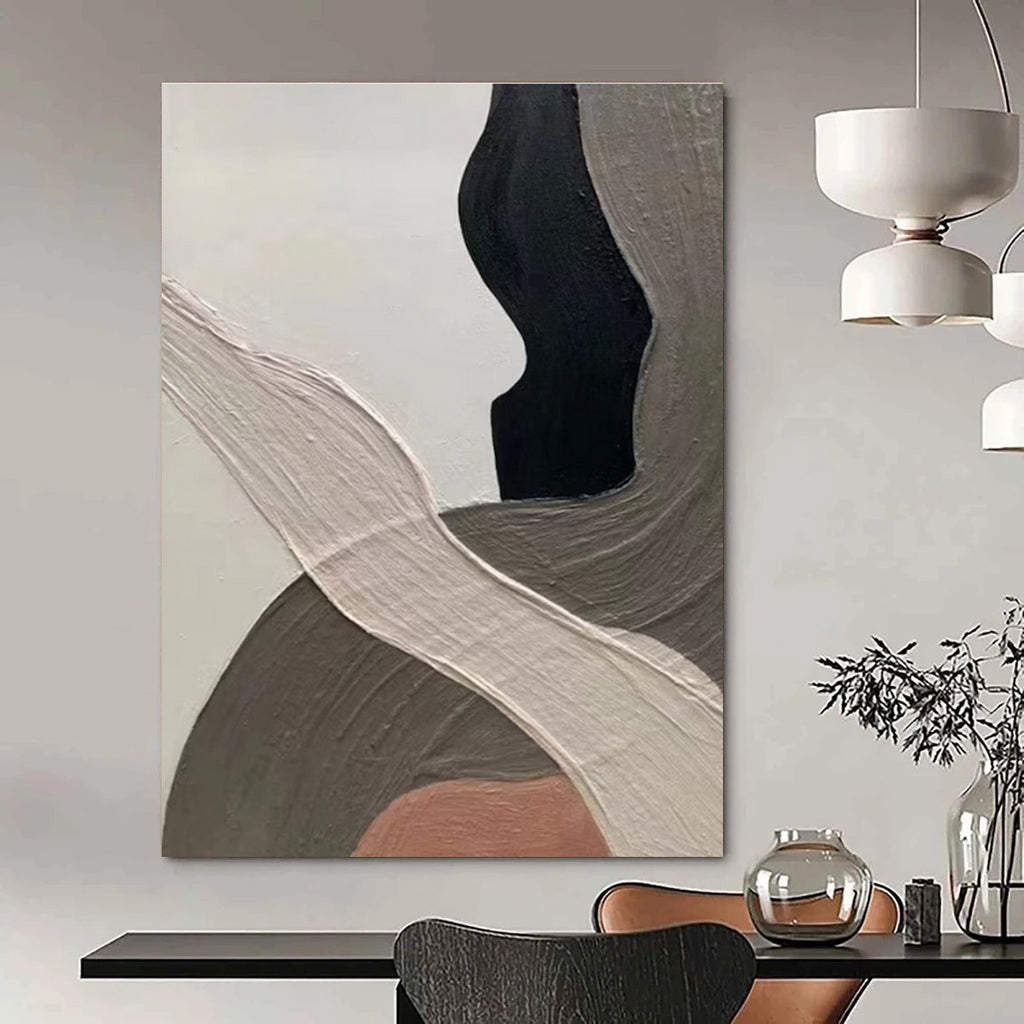 Close - Up Color - Block Abstract Painting for Modern Art Studios HENG523