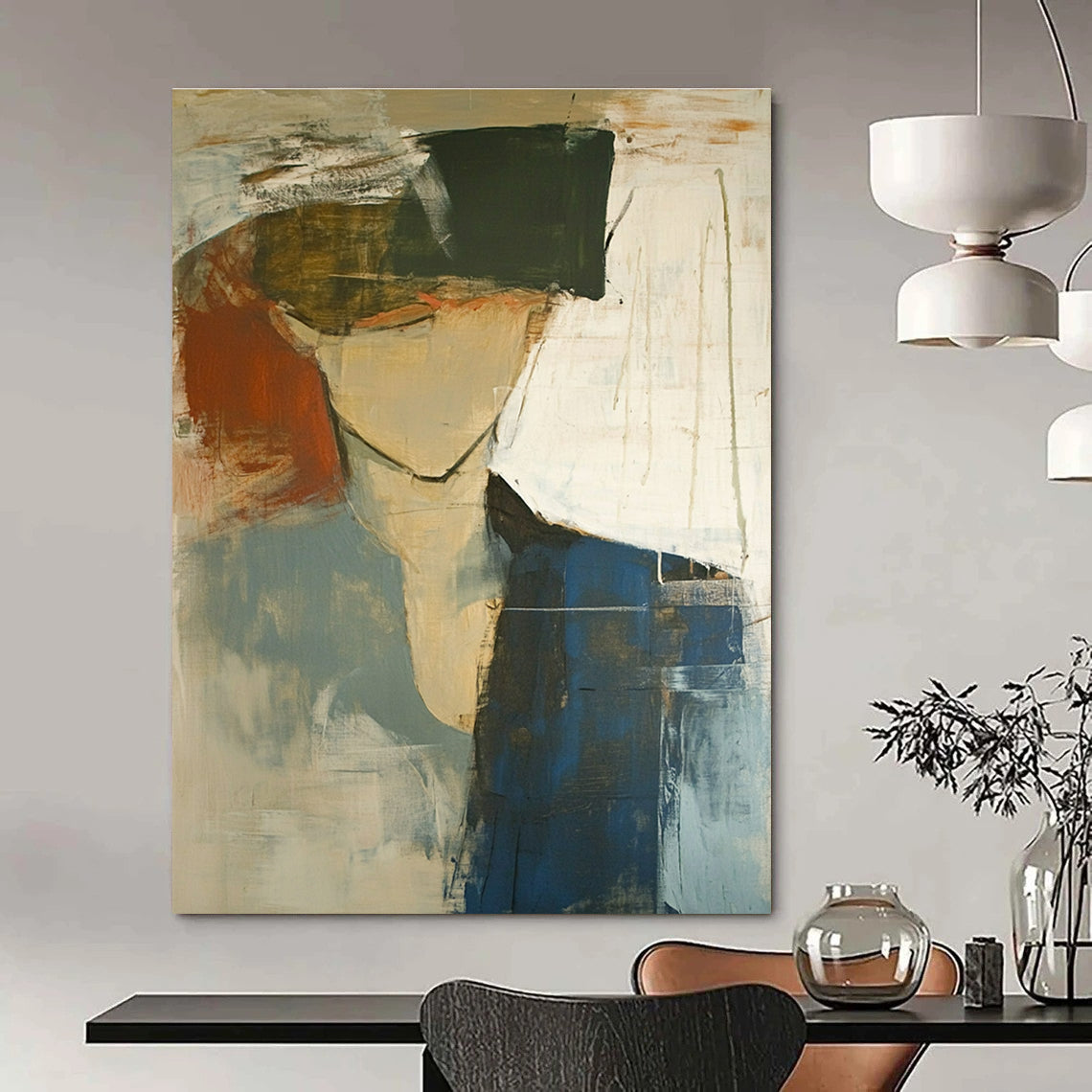 Abstract Figure in Color Painting for Thoughtful - Styled Studios GAB1097