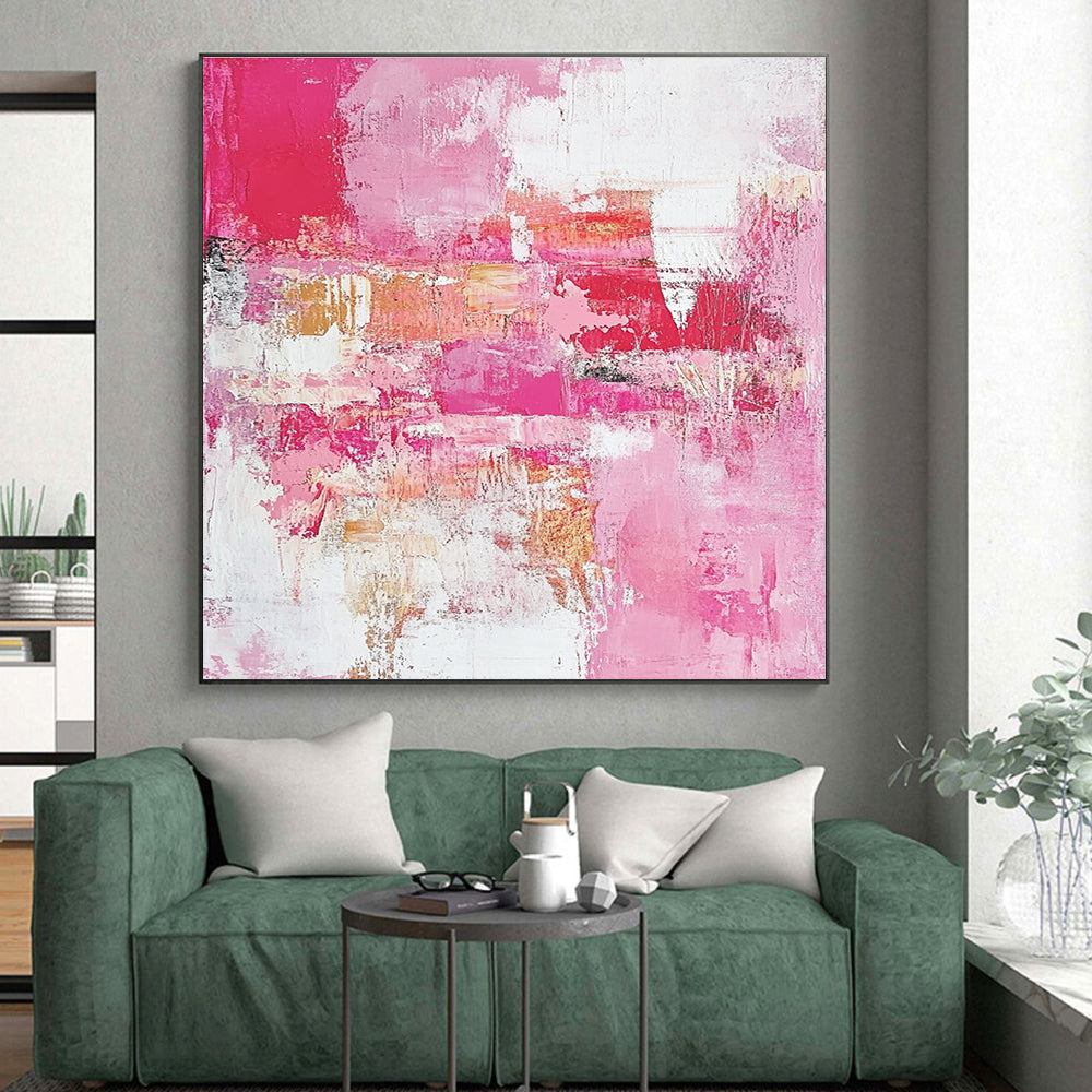Pink Abstract Painting with Vibrant Softness WINK727