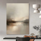 Misty Lake Abstract - Dreamy Landscape Abstract Art GAB0516