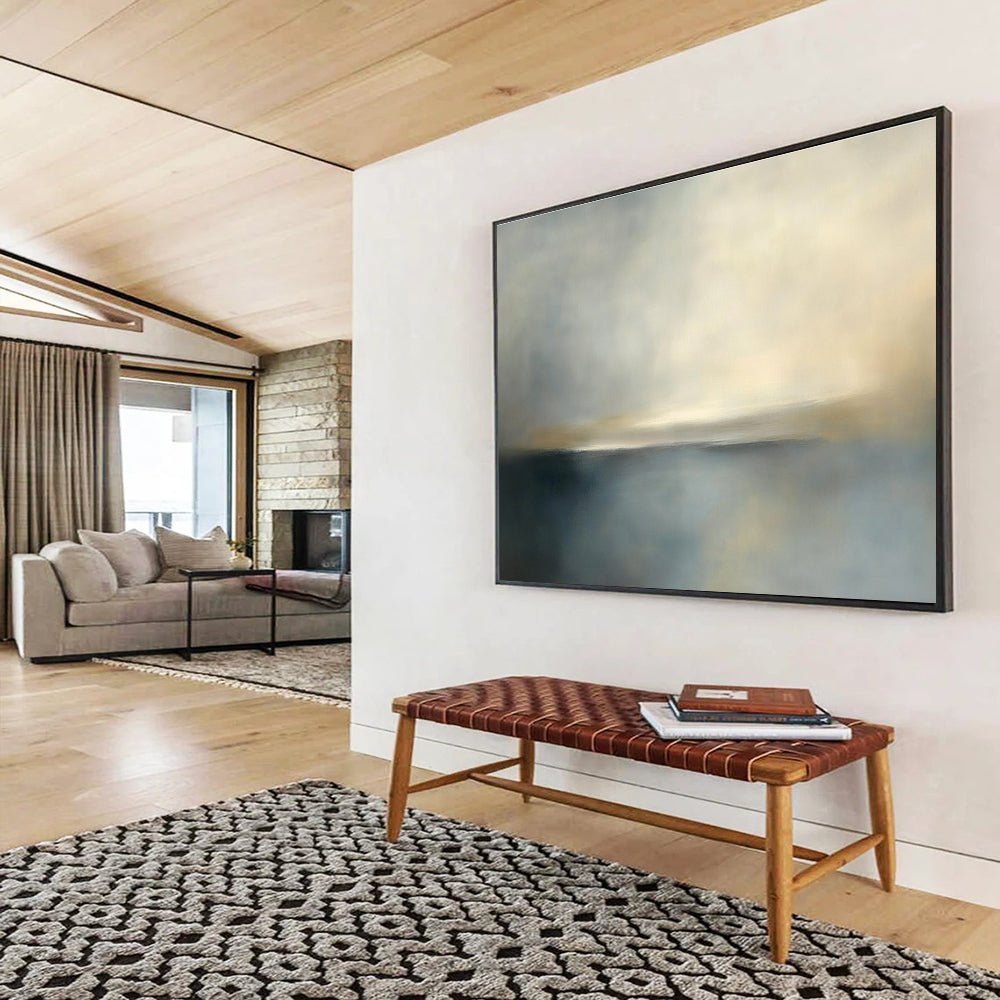Blurred Horizon Abstract Painting with Soft Focus ABS239