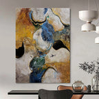 Colorful Organic Shapes Abstract Painting for Creative Art Studios HENG463