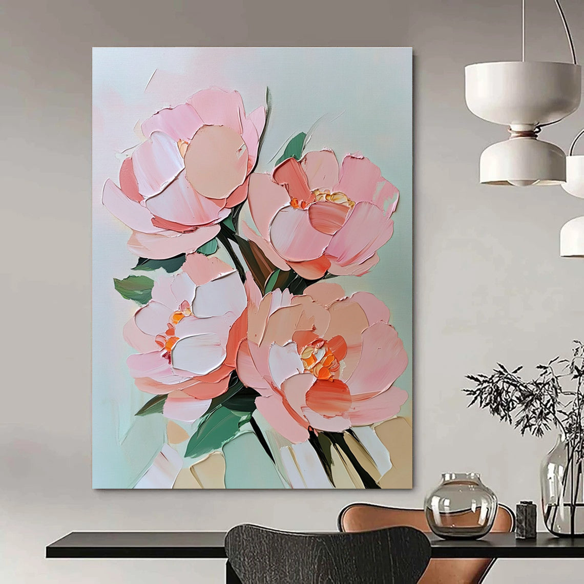 Another 3D Pink Flower Bouquet Artistic Painting for Romantic Interiors GAB1458