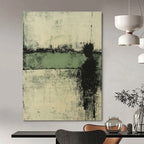 Monochrome Solitary Abstract Painting for Industrial - Themed Galleries GAB0898