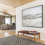Textured Gray Abstract Painting for Minimalist Art Galleries YHT262