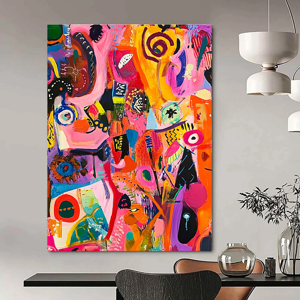 Colorful Abstract Mosaic - Vivid Expressionist Art GAB0380