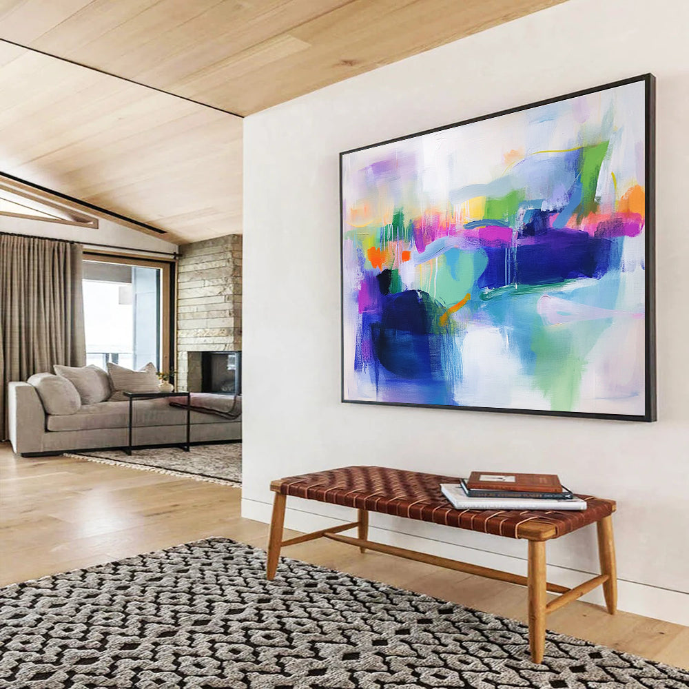 Colorful Abstract Mosaic Painting with Vibrant, Playful Combinations ABS493