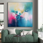 Vivid Color Abstract Painting with Fluid Lines WINK815