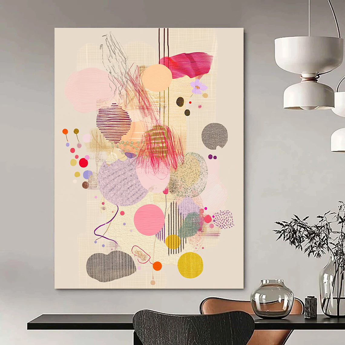 Colorful Circular Abstraction - Playful Modern Art GAB0395