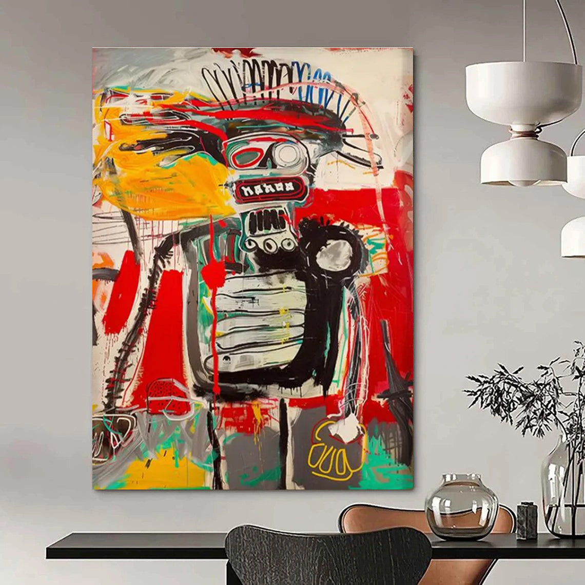 Abstract Robot Figure Painting for Tech - Inspired Workspaces HENG094