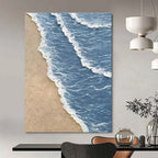 Aerial Beach Wave Abstract Painting for Beach - Lover Homes HENG333
