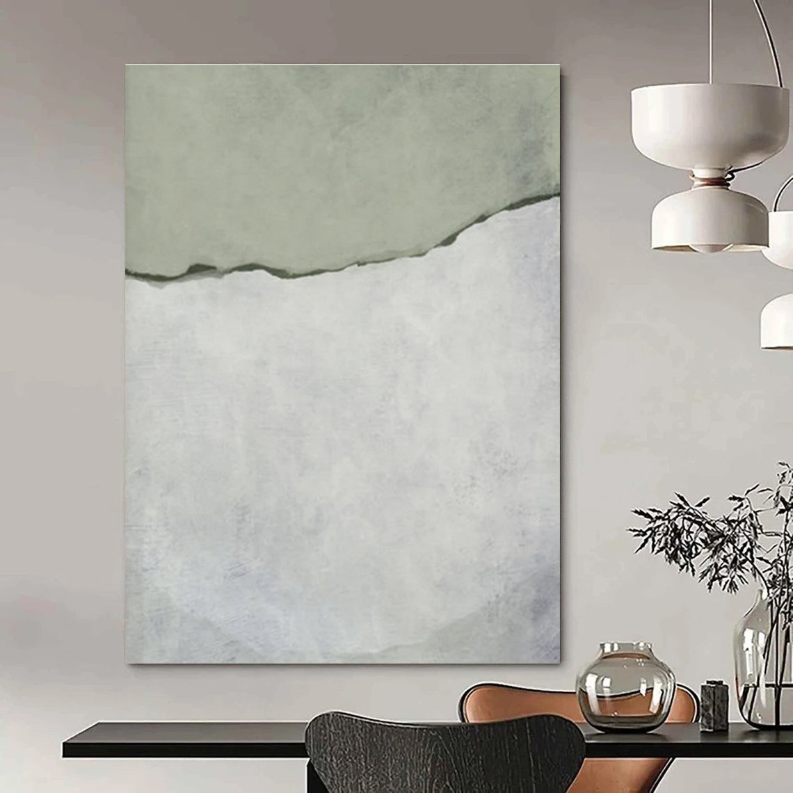 Subtle Minimalist Color Block Abstract Art for Calm Interiors HENG241