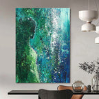 Hidden Figure in Green - Enigmatic Nature Abstract Art GAB0506