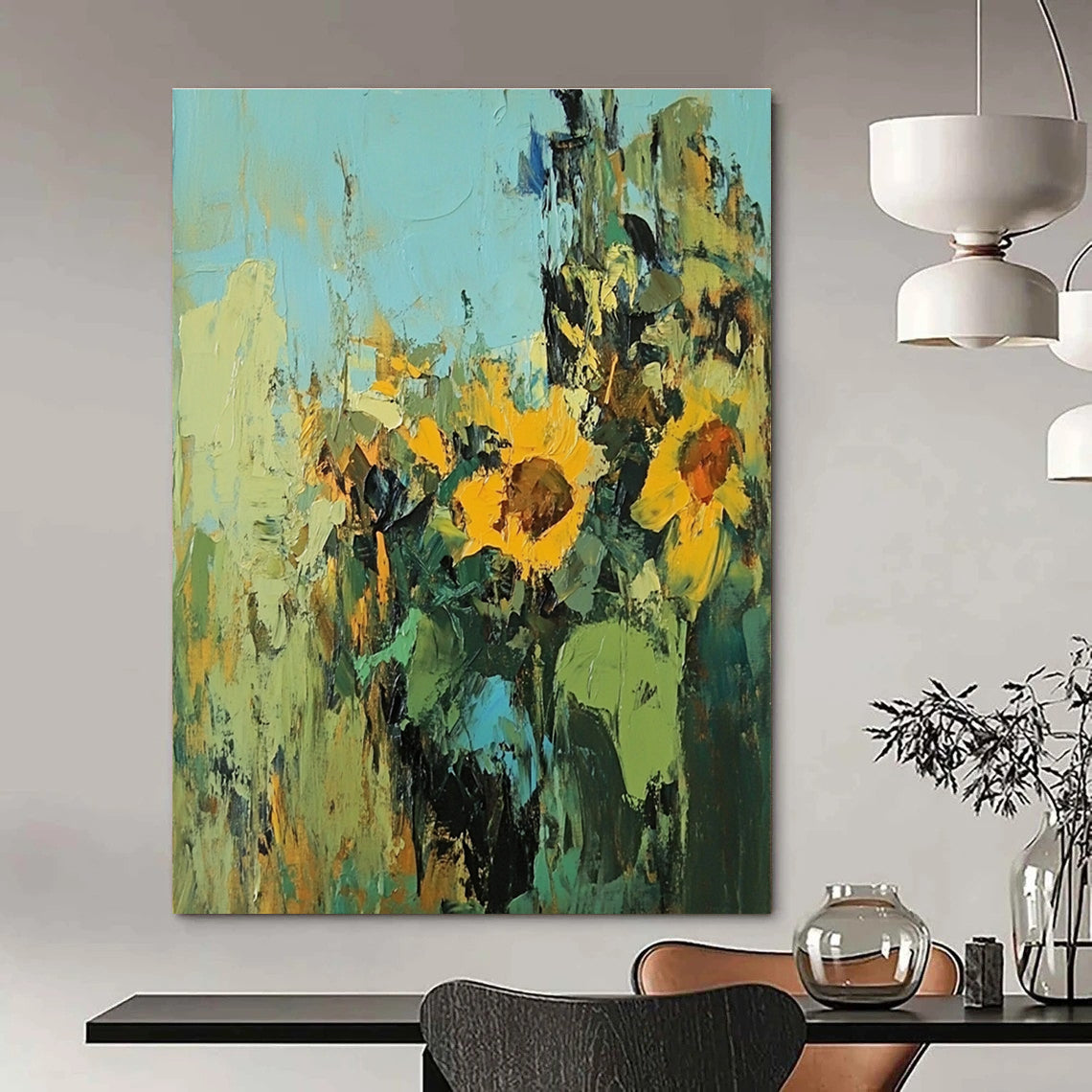 Sunflower Abstract Painting for Cheerful Kitchens GAB0796