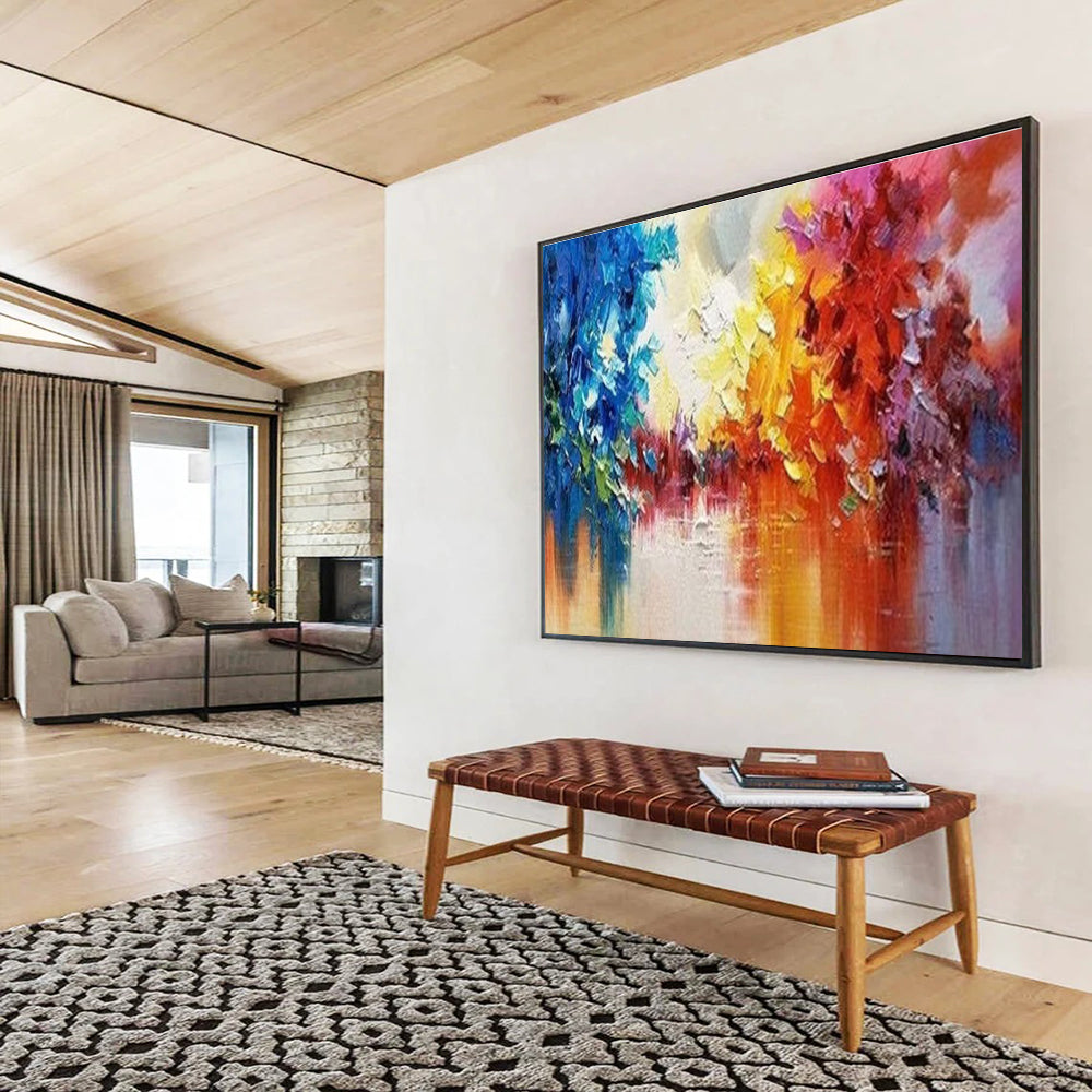 Colorful Tree Abstract Painting for Artistic Studios YHT186