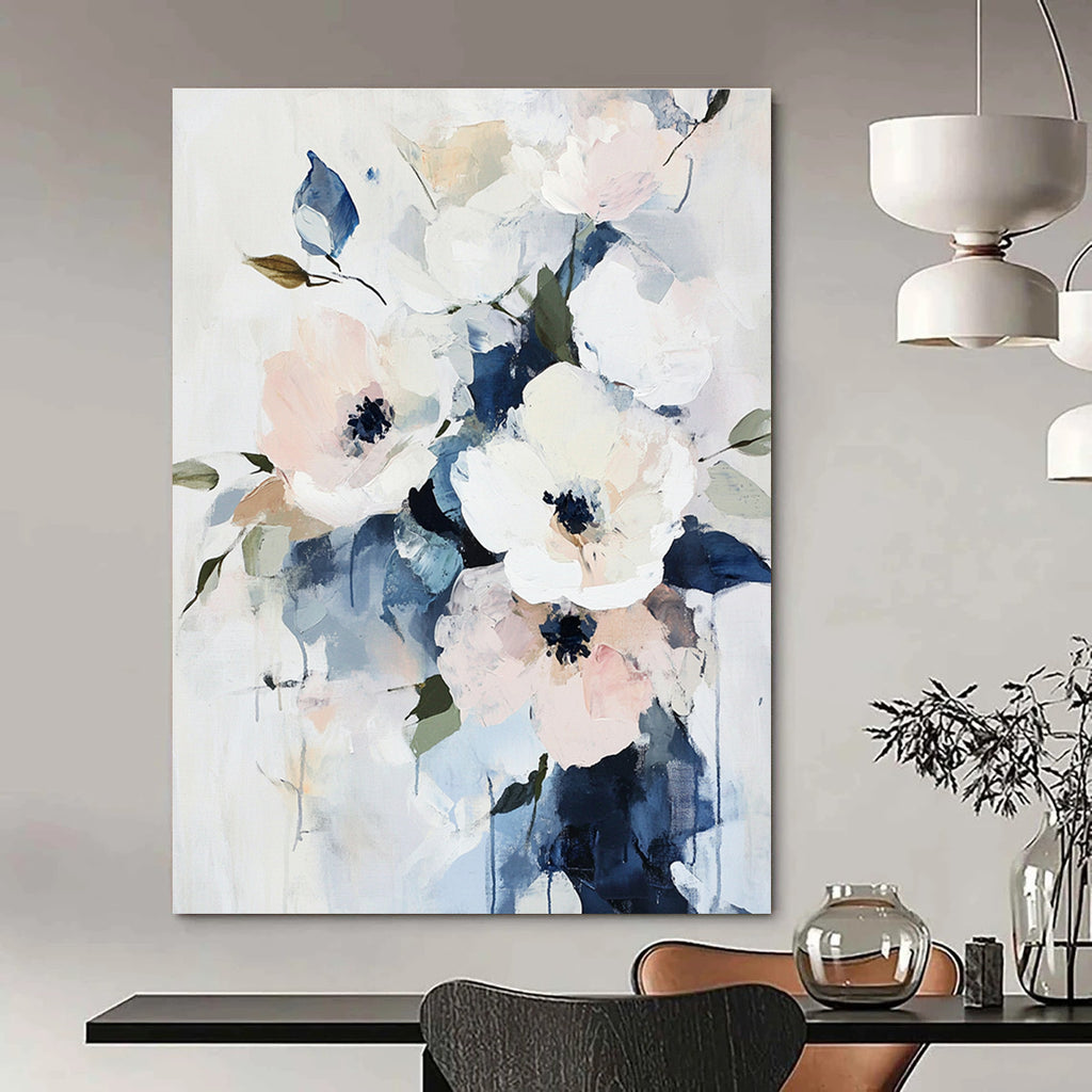 Soft Floral Abstract - Delicate Botanical Abstract Painting GAB0490