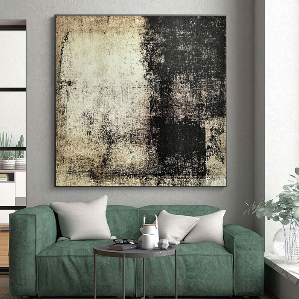 Sepia Textured Surface Abstract Painting with Vintage Appeal WINK113