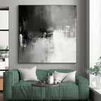 Gray Abstract Textures Painting with Subtle Depth WINK347
