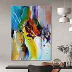 Dynamic Color Streak Abstract Painting for Art - Centric Hallways HENG414