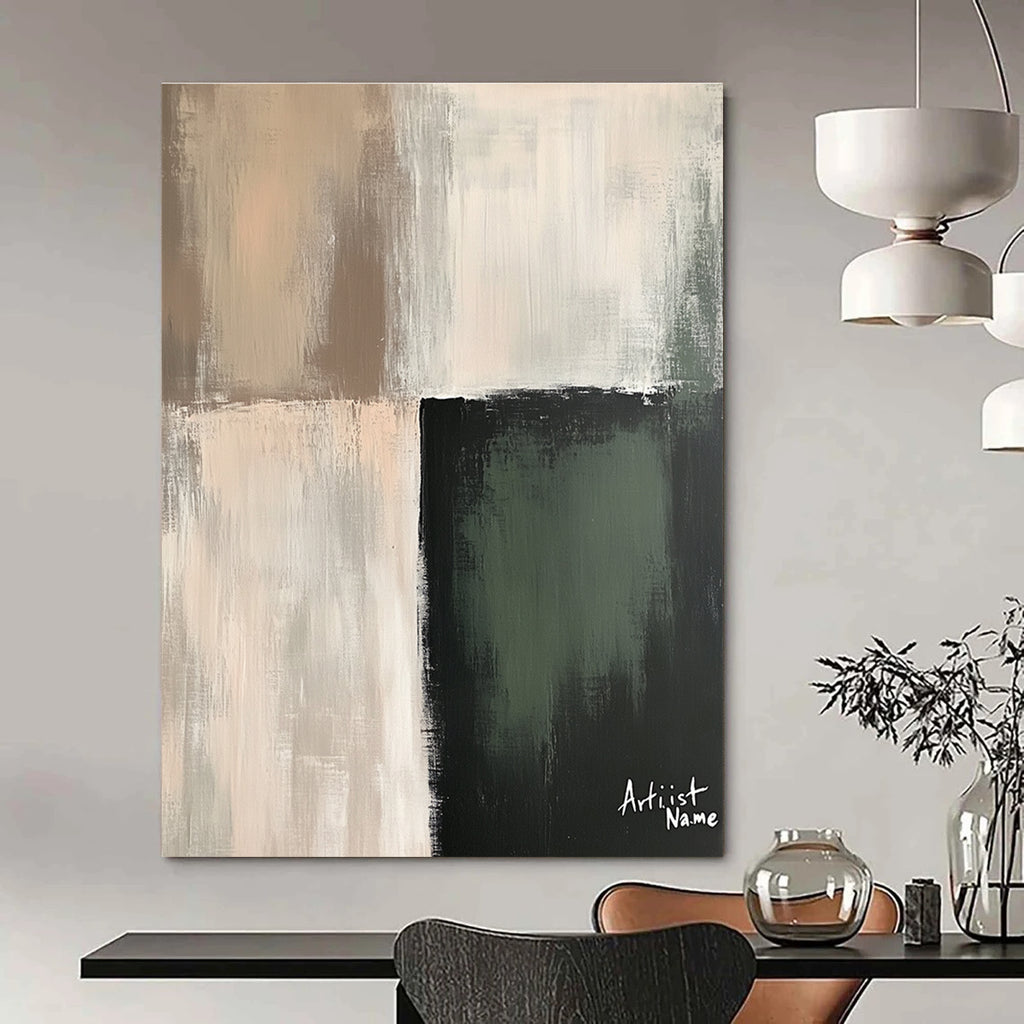 Contrasting Color Blocks Abstract Painting of Modern Simplicity GAB0208
