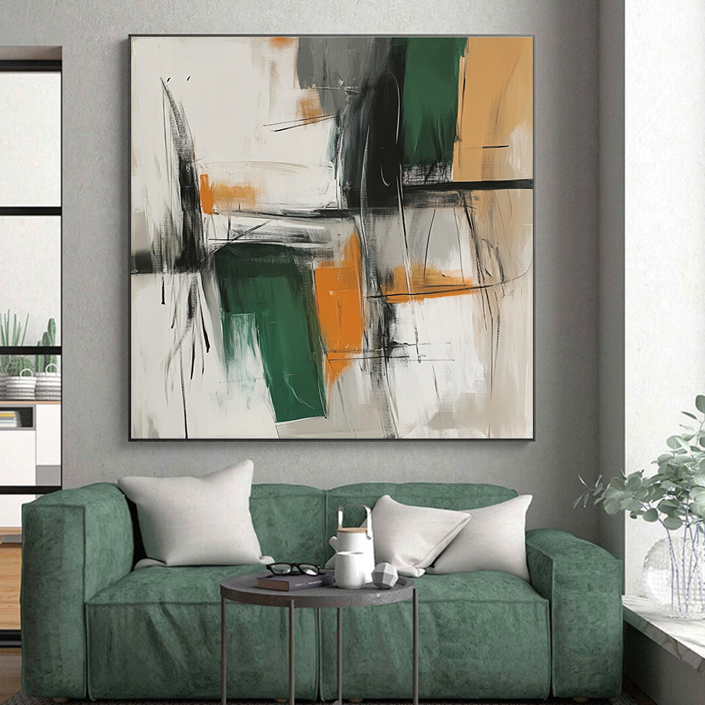 Minimalist Line Abstract Painting with Subtle Tones WINK817