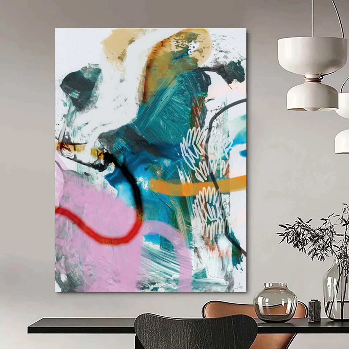 Vibrant Colorful Abstract Collage for Creative Hubs HENG229