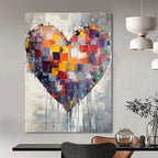 Colorful Heart Abstract - Vibrant Emotion - Filled Art GAB0510