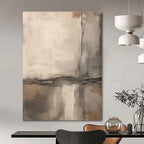 Neutral Toned Textured Abstract Painting for Timeless Interiors HENG443