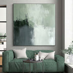 Gray Green Abstract Textures Painting with Subtle Tones WINK651