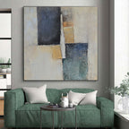 Neutral Toned Shapes Abstract Painting with Subtle Sophistication WINK147