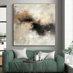 Beige - Black Abstract Painting with Quiet Intensity WINK534