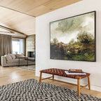 Textured Landscape Abstract Painting for Art Galleries YHT122