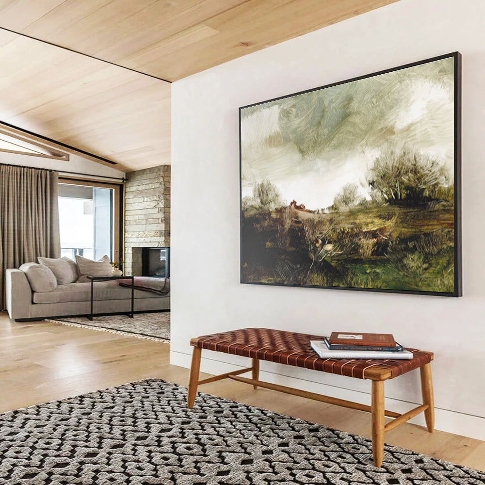 Textured Landscape Abstract Painting for Art Galleries YHT122