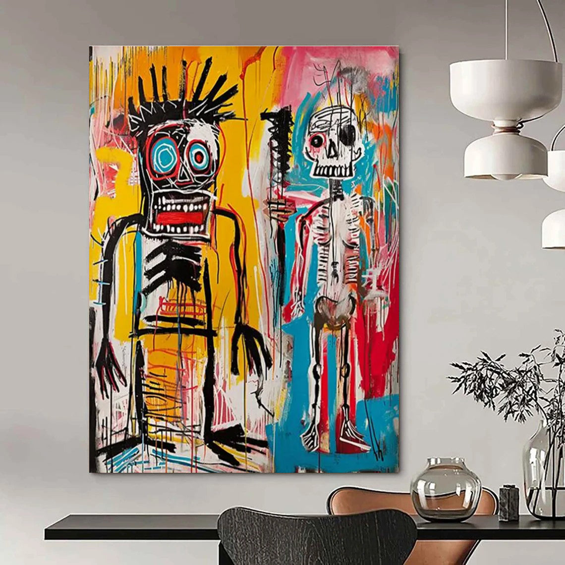 Abstract Figure Duo Painting for Alternative Art Spaces HENG099