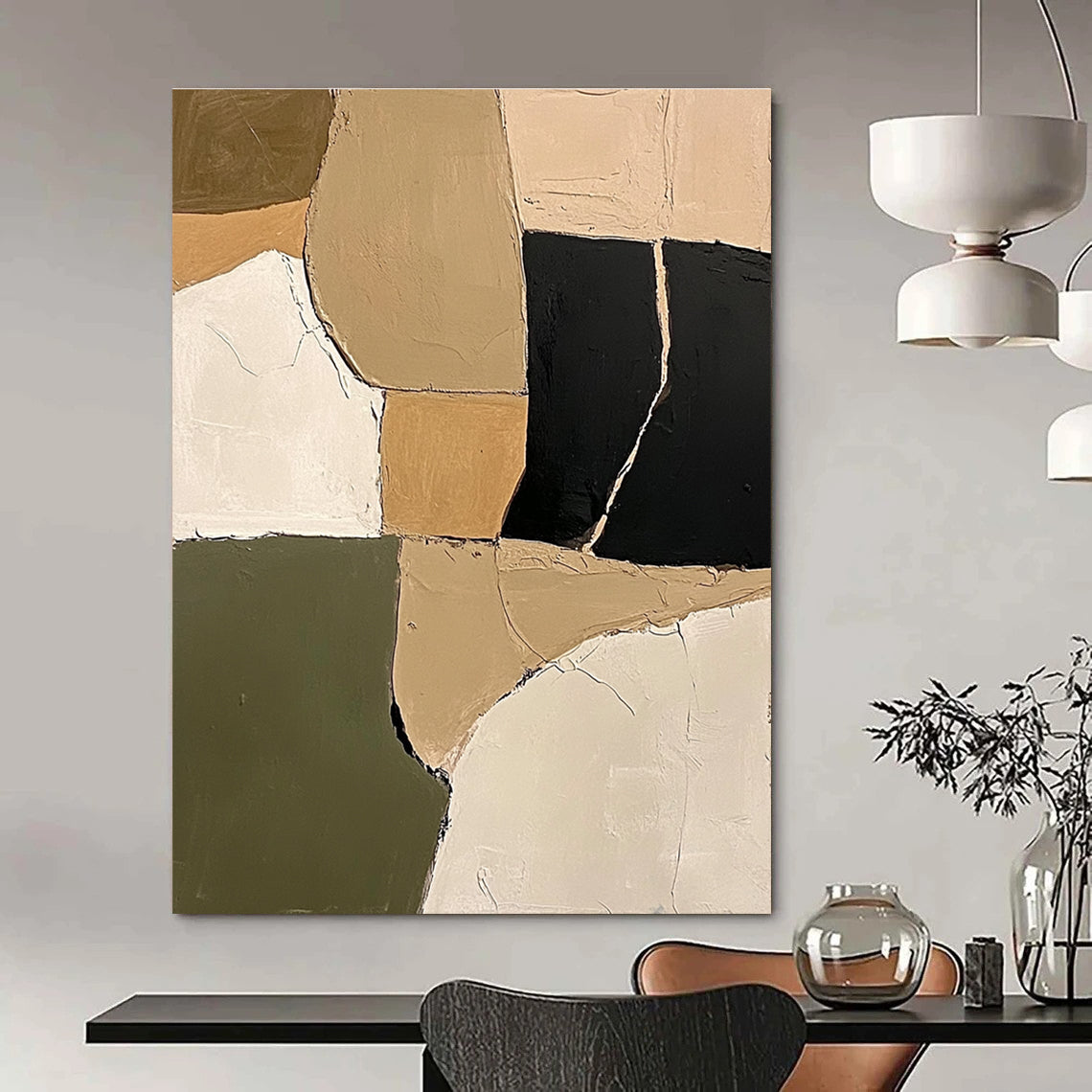 Minimalist Geometric Abstract Painting for Art - Inspired Retail Stores GAB1159