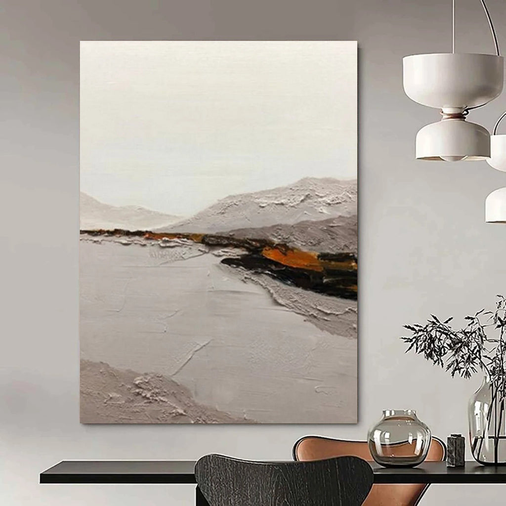 Minimalist Landscape Abstract Painting for Serene Bedrooms HENG401