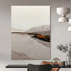 Minimalist Landscape Abstract Painting for Serene Bedrooms HENG401