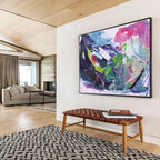 Vibrant Color Splash Abstract Painting for Creative Studios YHT131