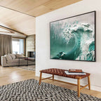 Turbulent Wave Abstract Painting for Ocean - Lover’s Home Offices YHT232