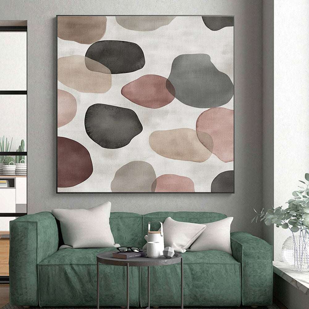 Earth Toned Abstract Shapes 2 Painting with Soothing Repetition WINK725
