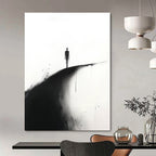 Silhouette on a Hill Abstract Painting for Thoughtful Study Spaces GAB1373