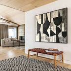 Black - White Geometric Abstract  Timeless Contrast ABS108