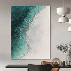 Turquoise Beach Abstract Painting for Tropical - Themed Resorts GAB1019